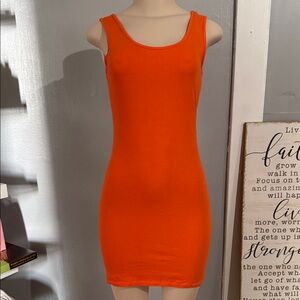 Orange Sleeveless Dress